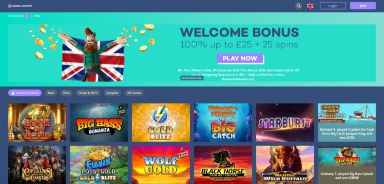 Jackiejackpot casino homepage