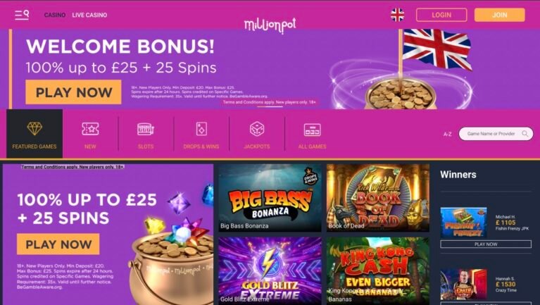 Millionpot Casino Homepage Large