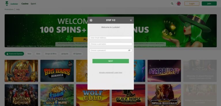 luckster casino register