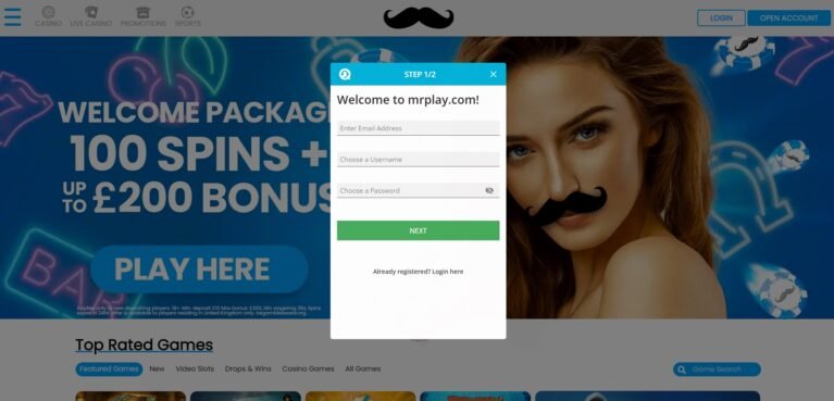 mrplay casino register
