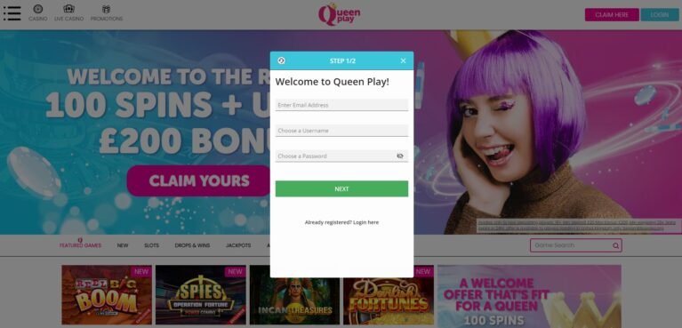 queenplay casino register