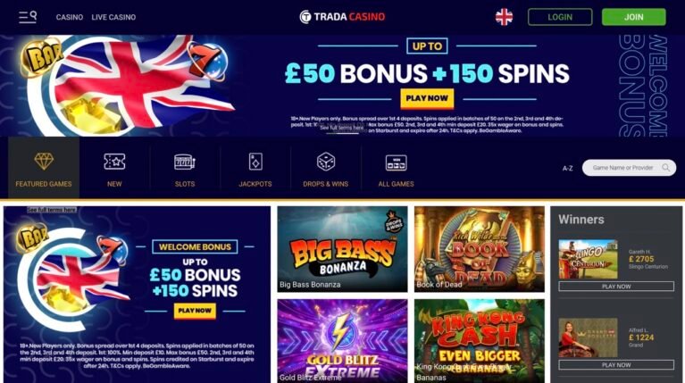 Tradacasino Homepage Large