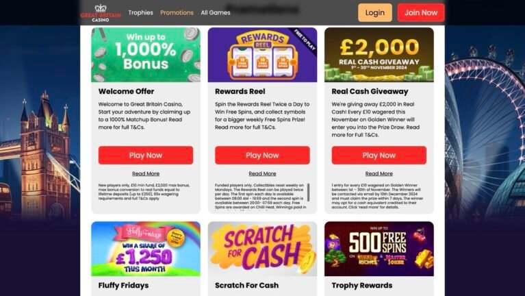 Great British Casino Promo Large