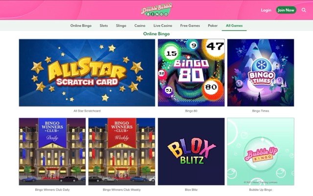Double Bubble Bingo Games Medium