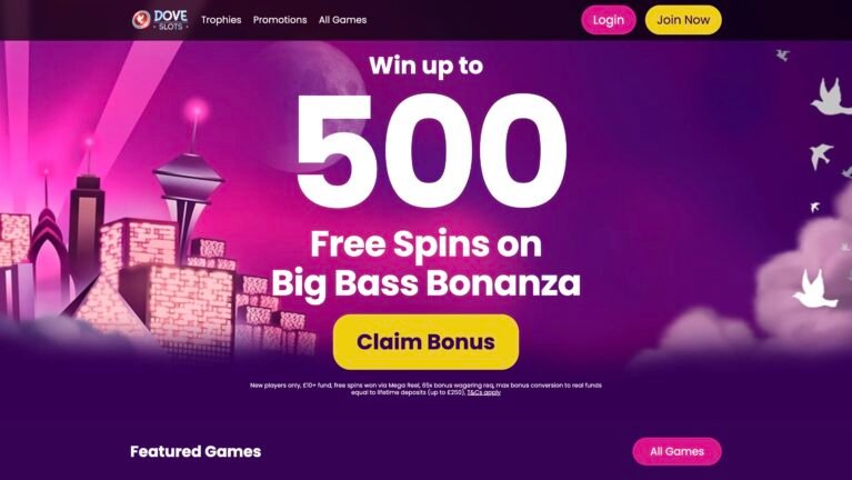 Dove Slots Casino Home 2