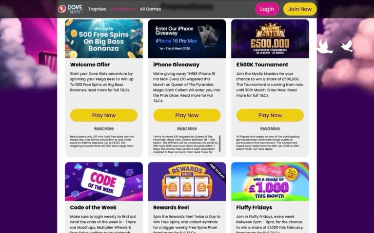 Dove Slots Casino Promotion