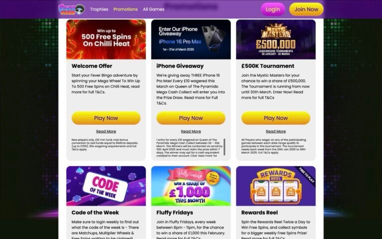 Fever Bingo Promotion