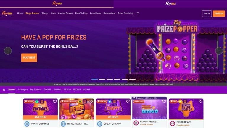 Foxy Bingo Homepage