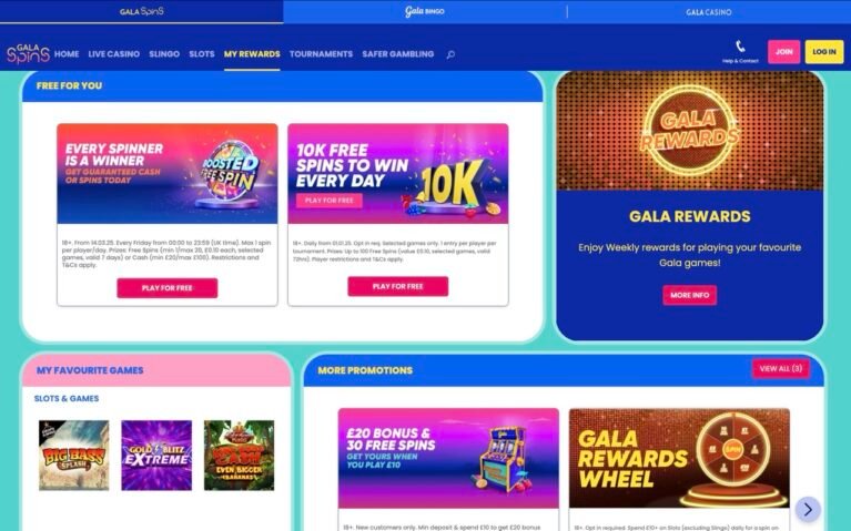 Gala spins casino Promotions